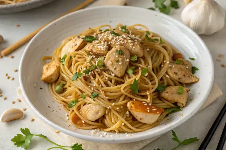 Garlic Chicken Noodles – Easy 20-Minute Dinner Recipe