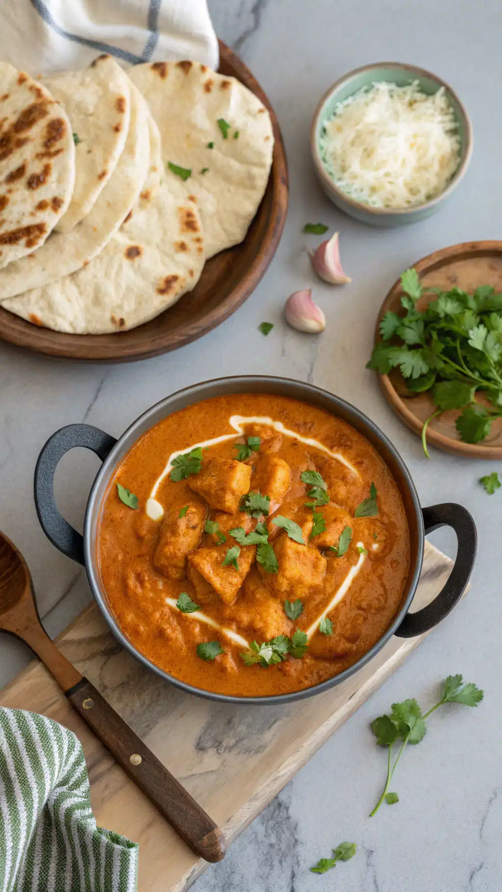 Butter chicken recipe cooking process step