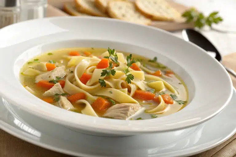 Chicken Noodle Soup featured dish plated