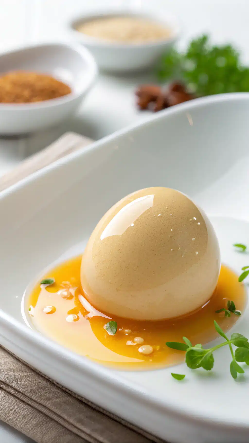 Steamed eggs ingredients preparation