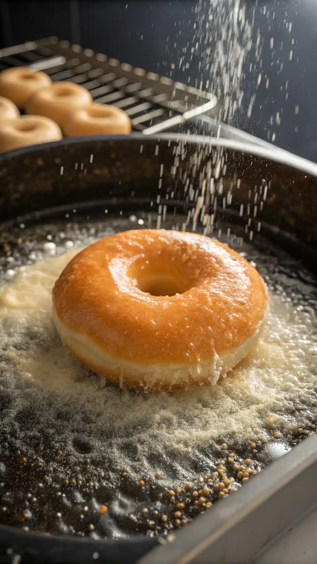 Krispy Kreme doughnuts cooking process step