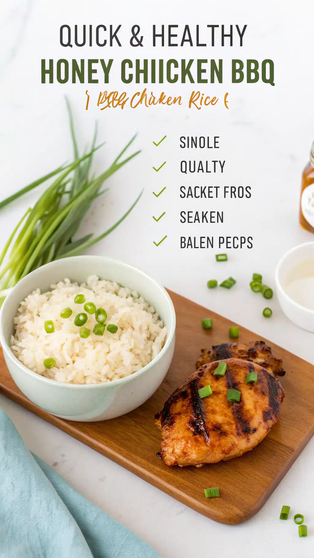quick and healthy honey bbq chicken rice ingredients preparation