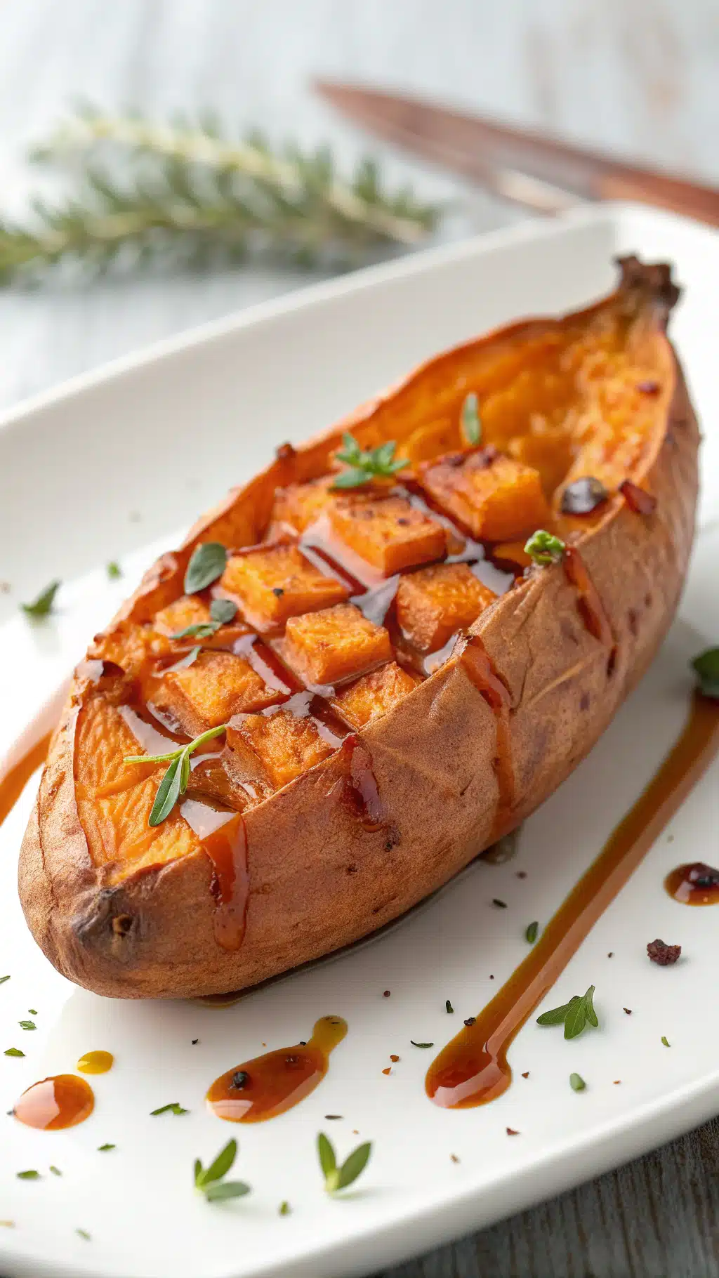 roasted sweet potato with maple glaze ingredients preparation