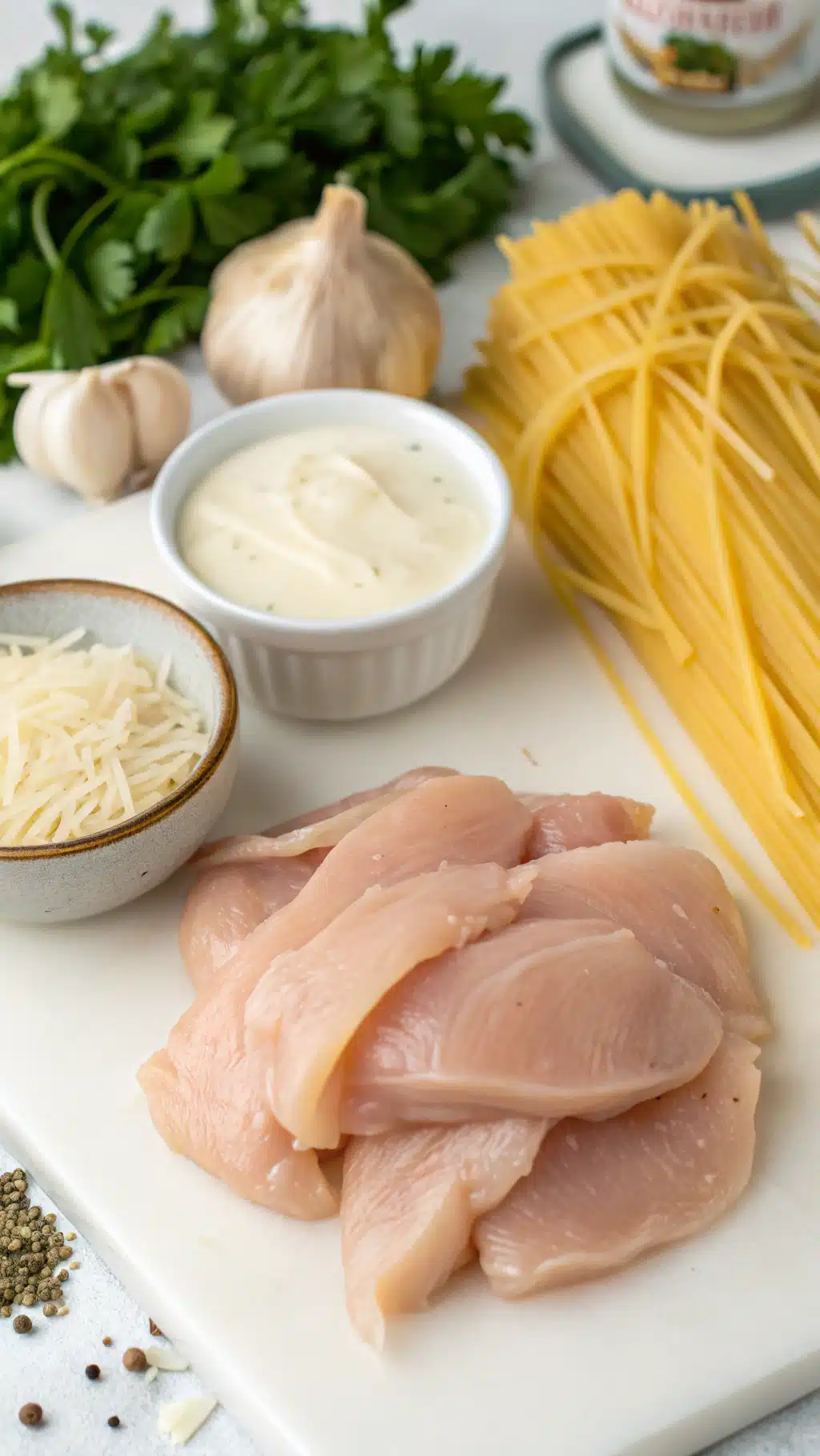chicken alfredo pasta ingredients preparation