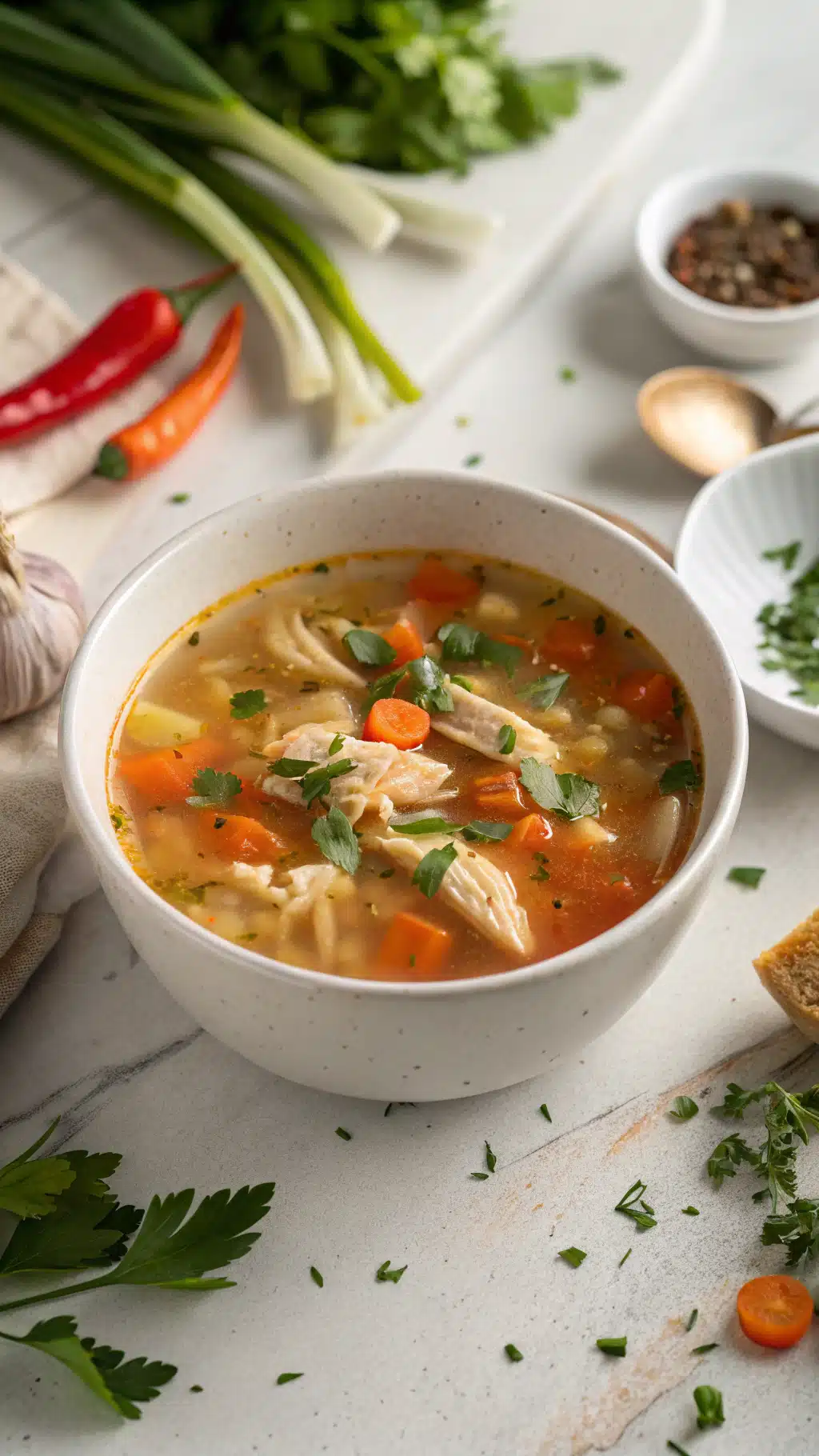 Sicilian Chicken Soup ingredients preparation
