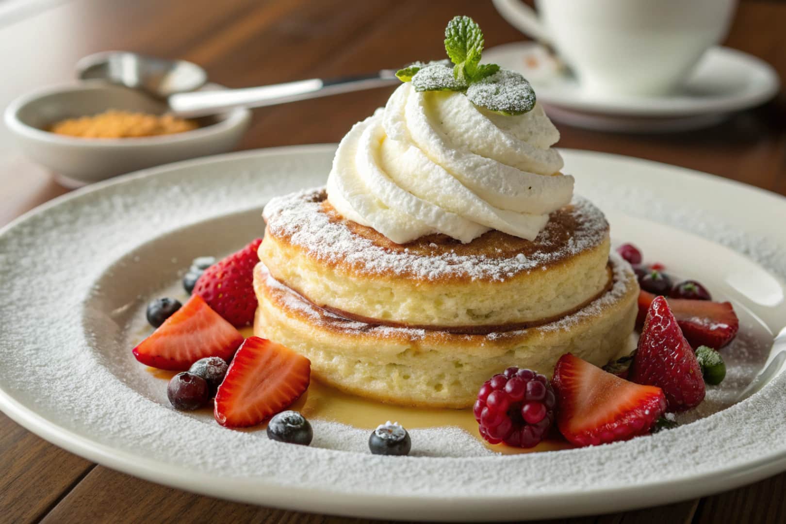 fluffy german brunch pancake featured dish plated