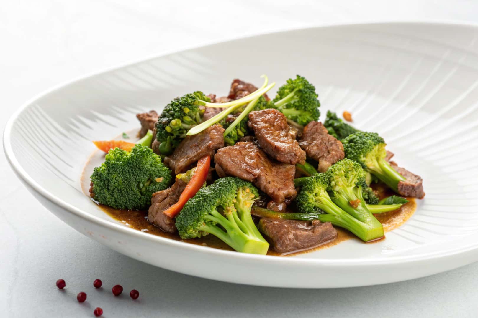 Chinese Beef and Broccoli (One-Pan) featured dish plated