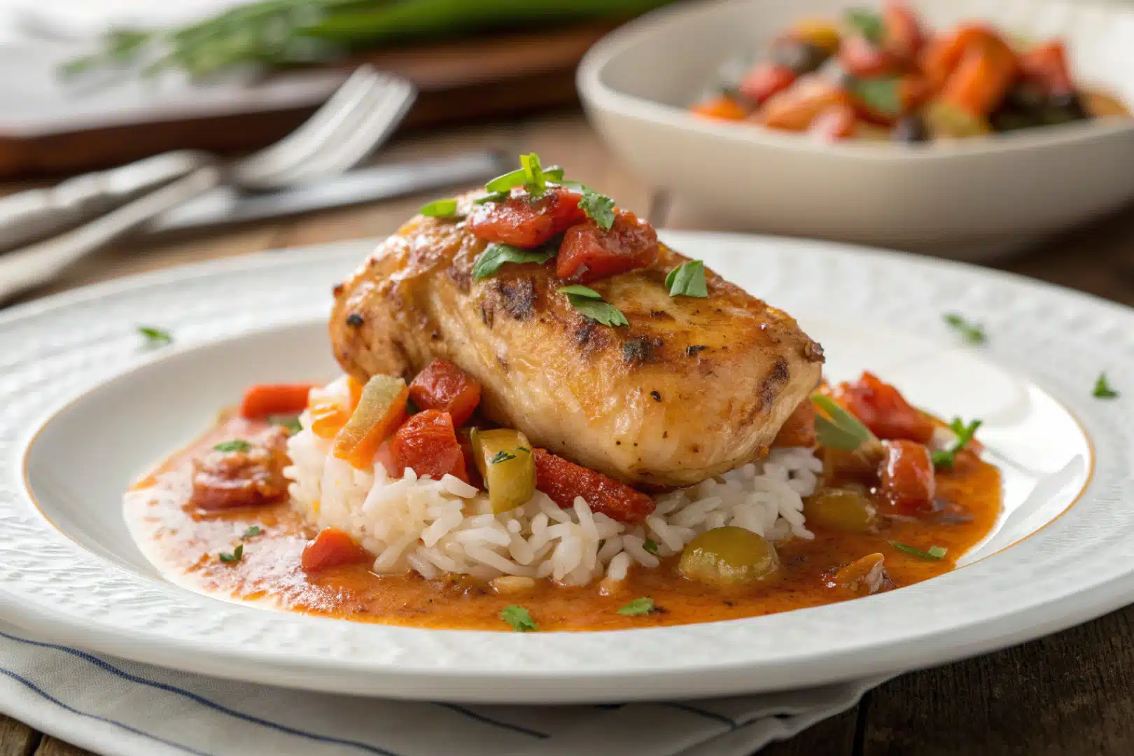 crock pot marry me chicken featured dish plated