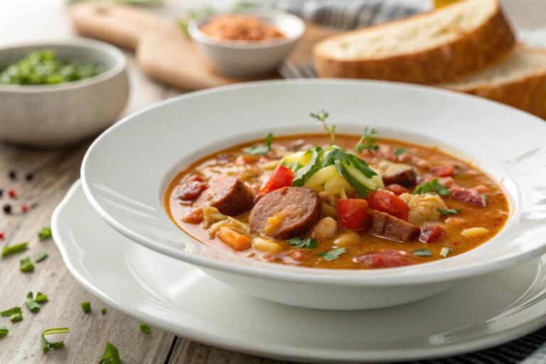 crockpot cajun soup featured dish plated