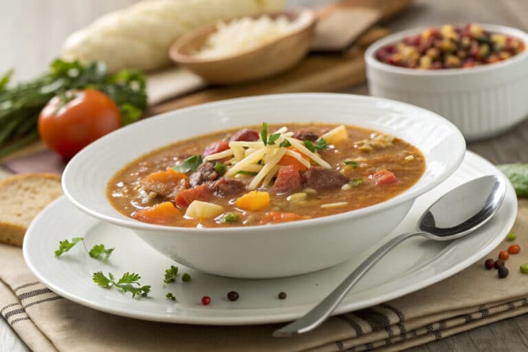 hearty crockpot soups featured dish plated