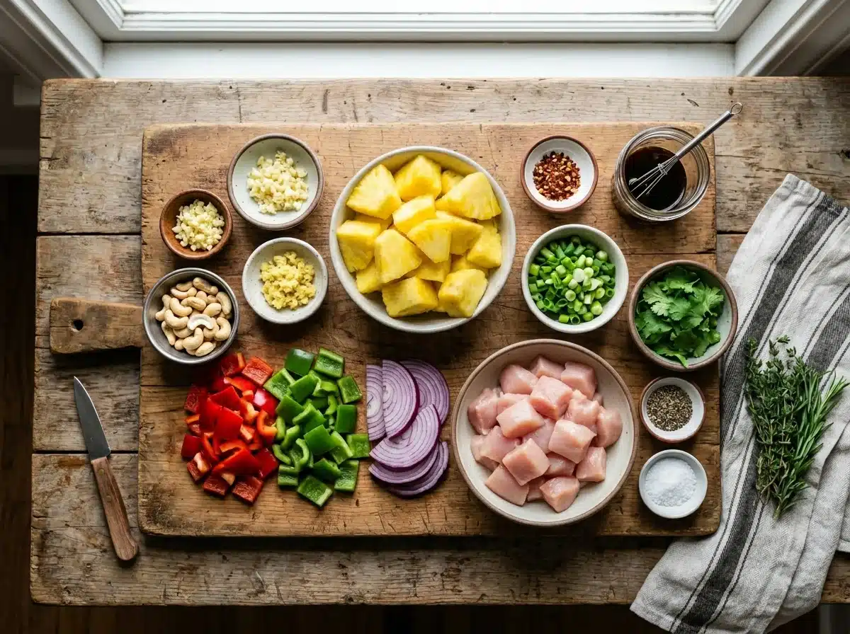 one pan pineapple chicken ingredients
