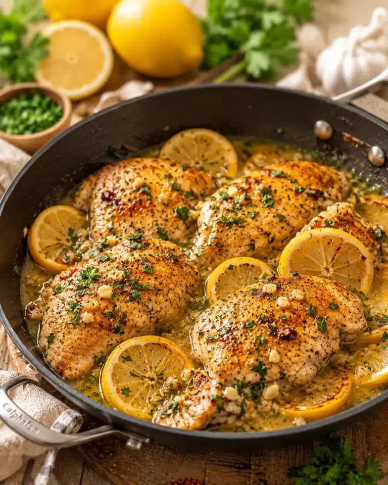 one pan lemon garlic chicken recipe