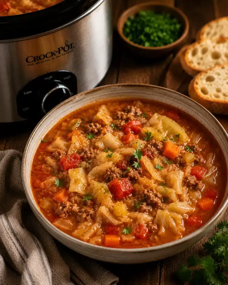 beef cabbage tomato soup recipe