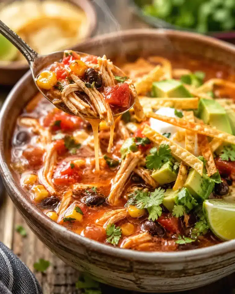 Crockpot Chicken Tortilla Soup recipe