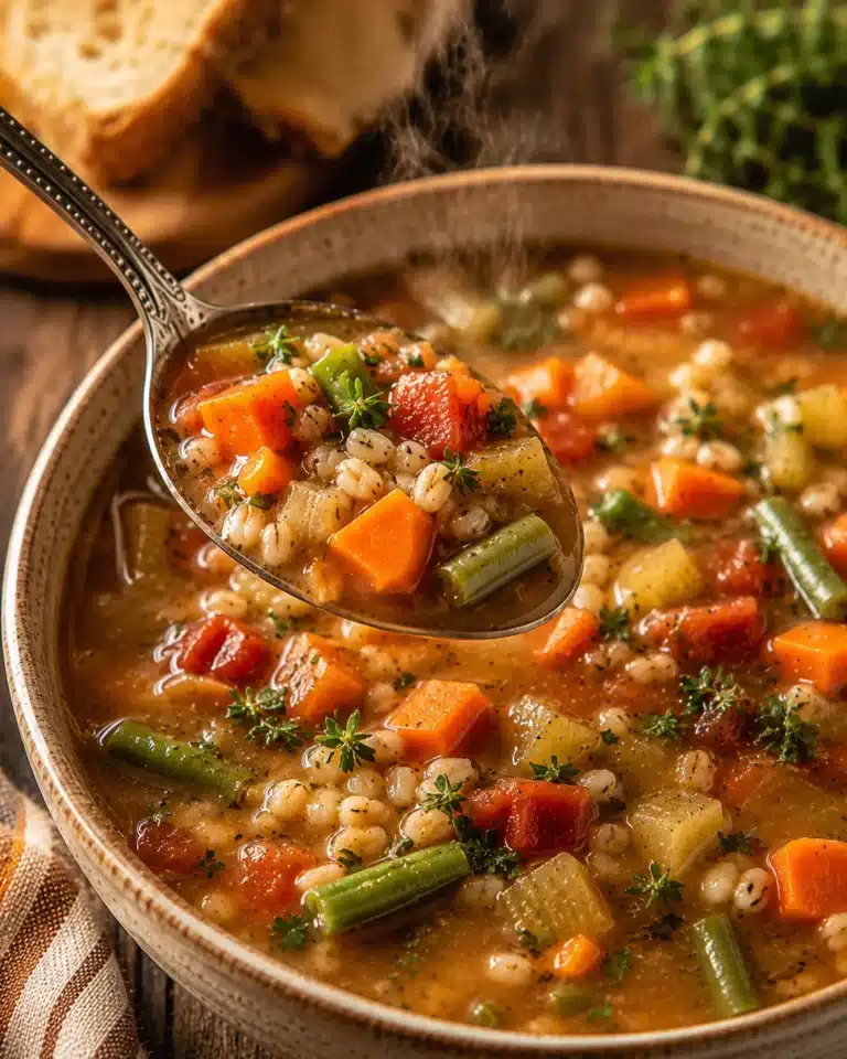 Crockpot Vegetable Barley Soup recipe