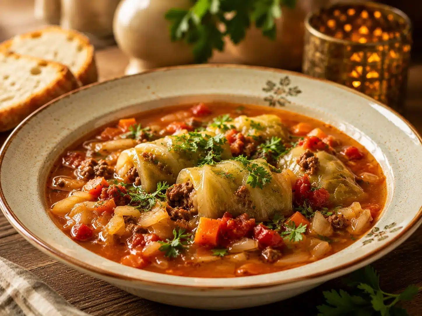 Golumpki Soup Crockpot served