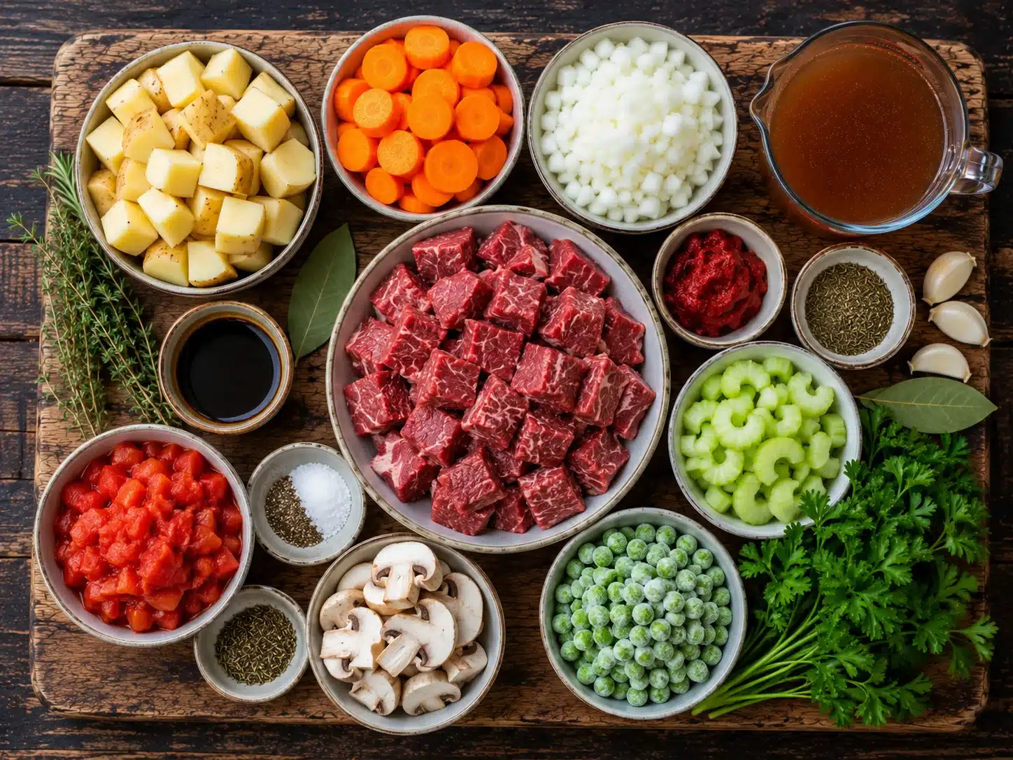 Slow Cooker Beef Stew ingredients
