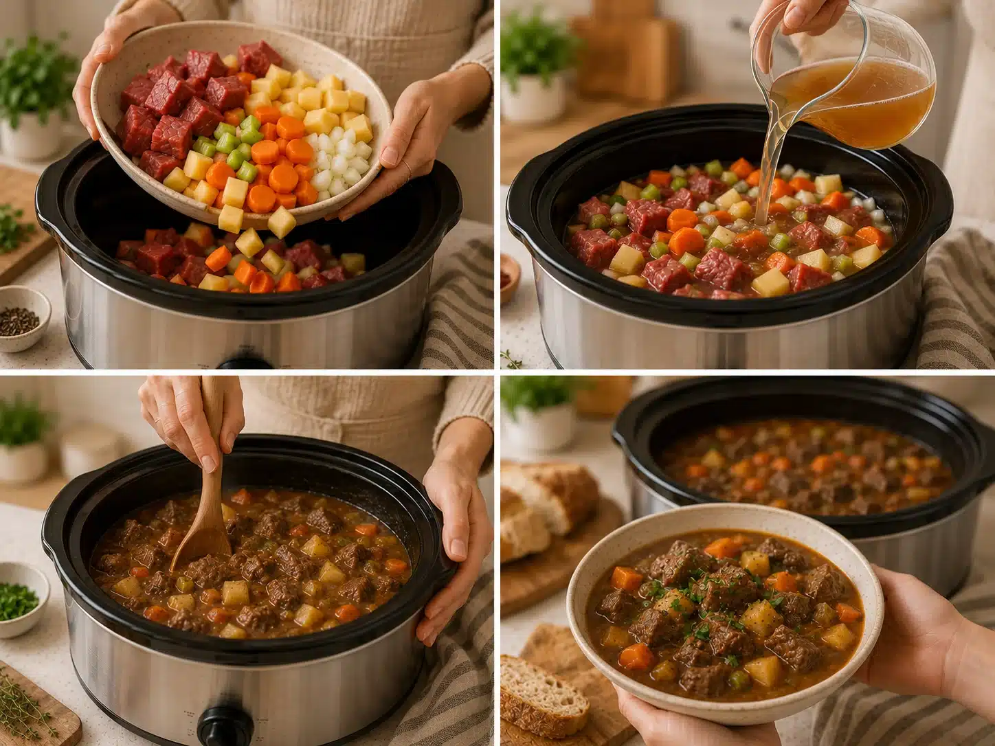 Slow Cooker Beef Stew step by step