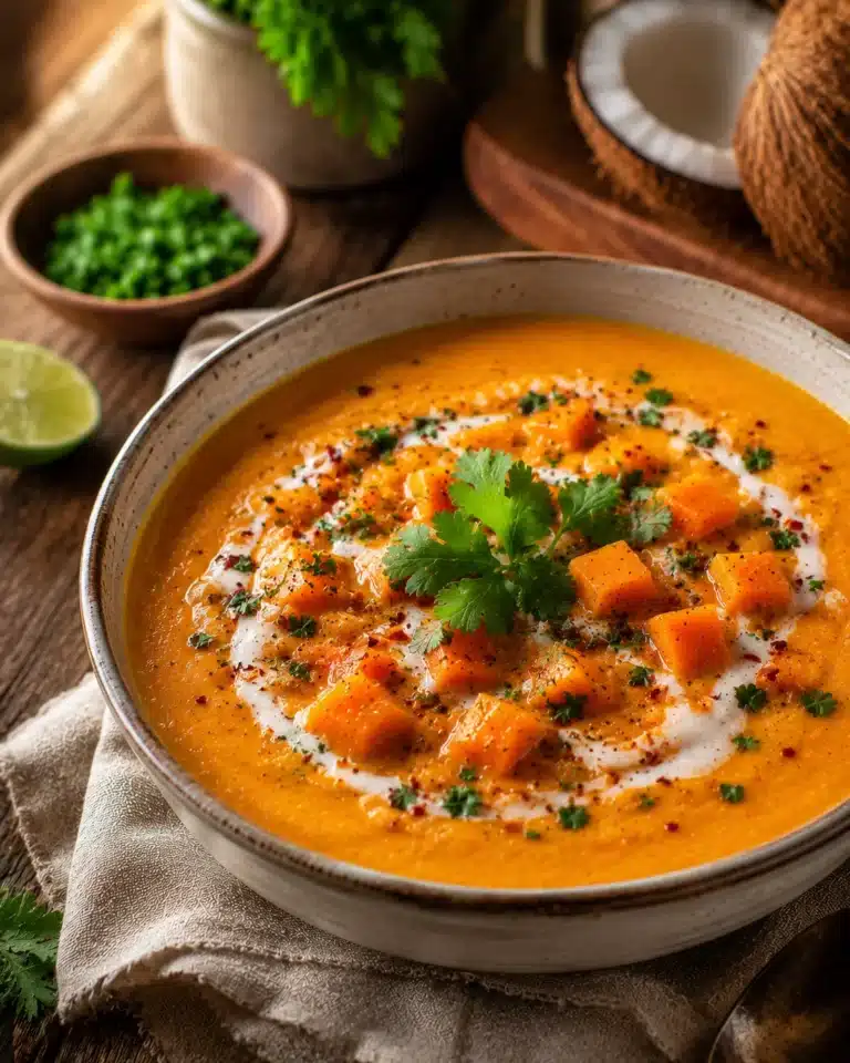 sweet potato coconut soup recipe