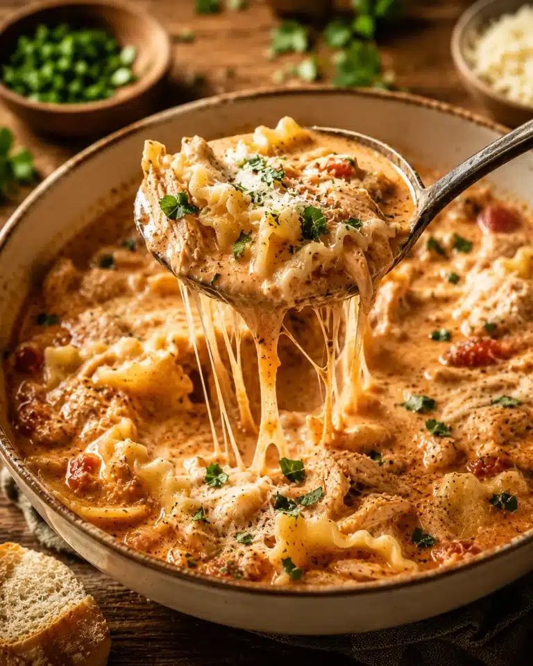 Creamy Chicken Lasagna Soup recipe