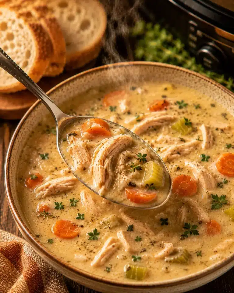 Creamy Crockpot Chicken Soup recipe