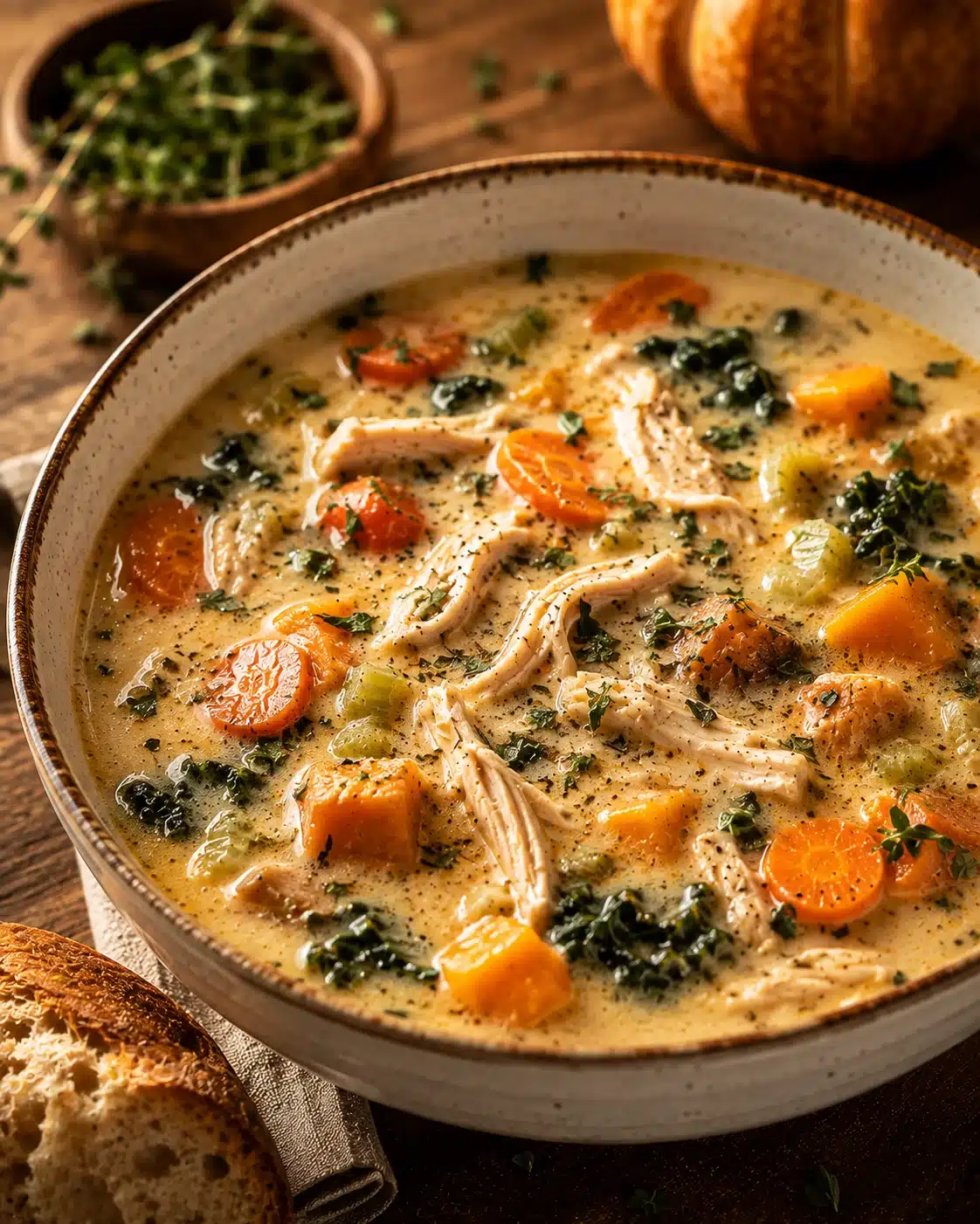 Ultimate Creamy Fall Chicken Vegetable Soup Recipe