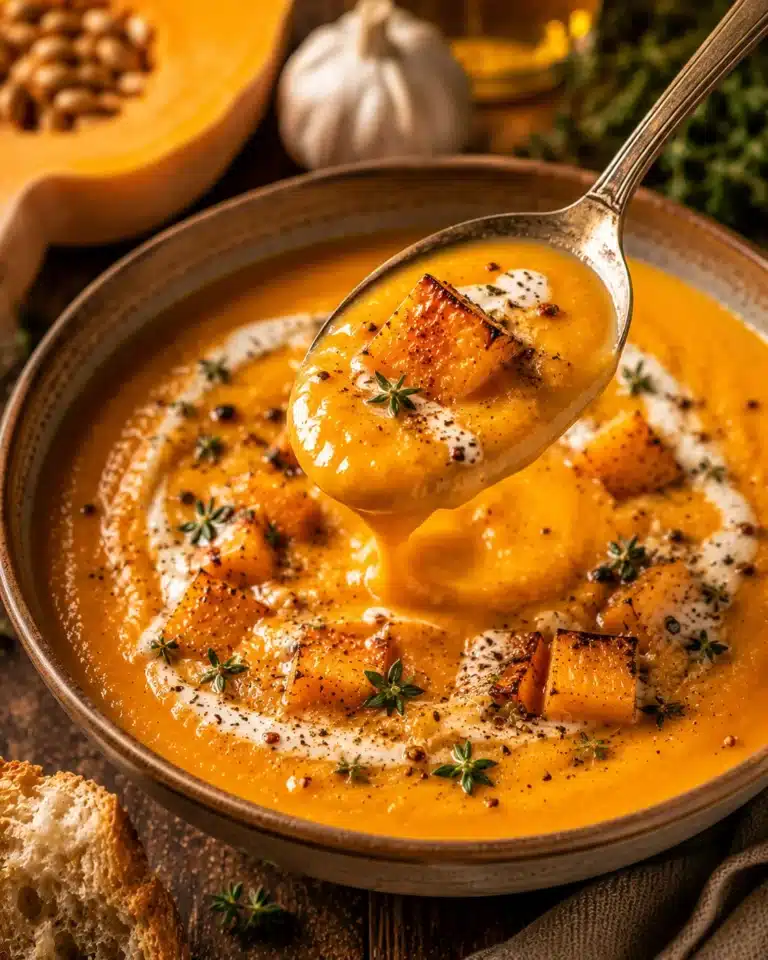 Creamy Roasted Butternut Squash Soup recipe