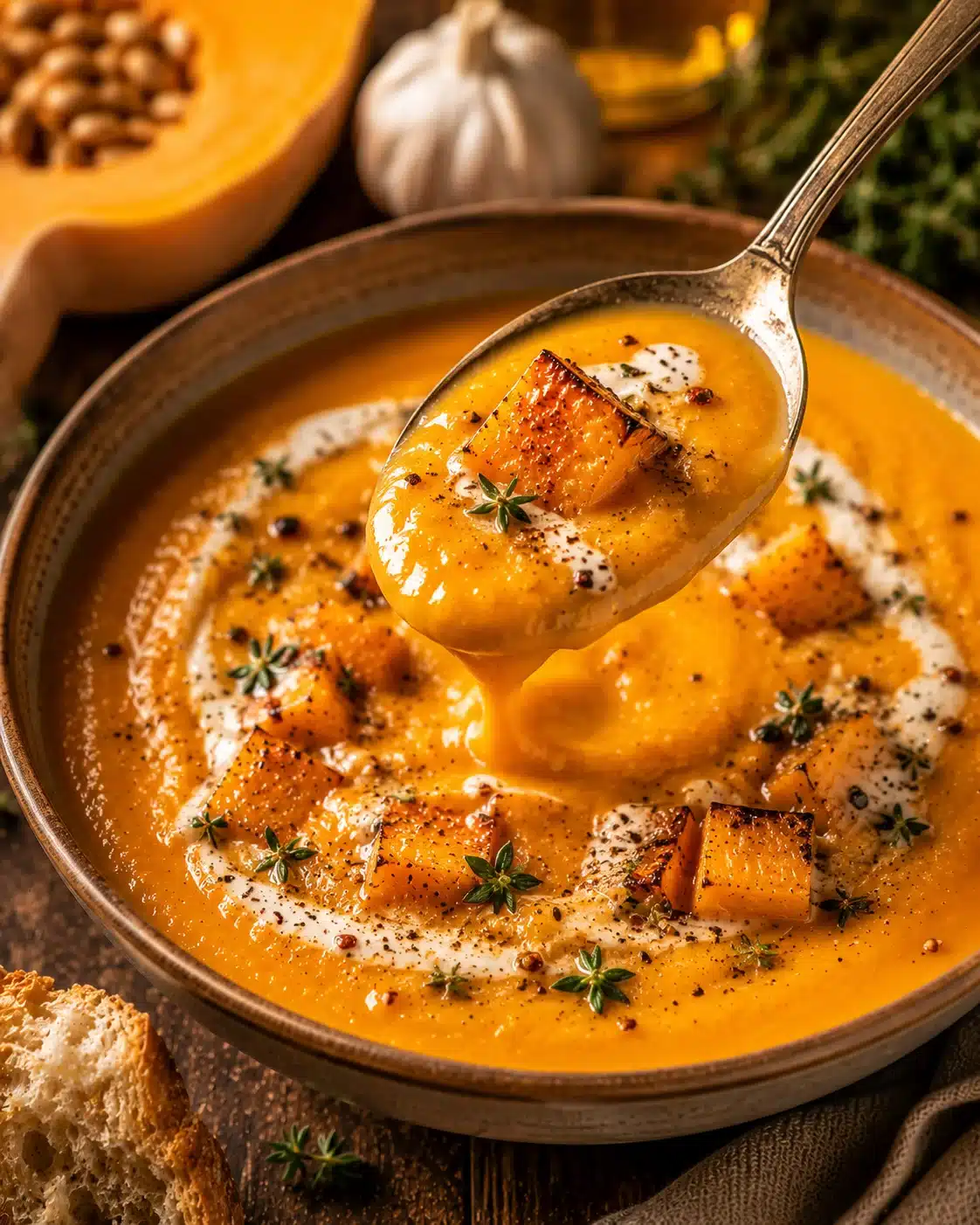 Ultimate Creamy Roasted Butternut Squash Soup (So Easy!)