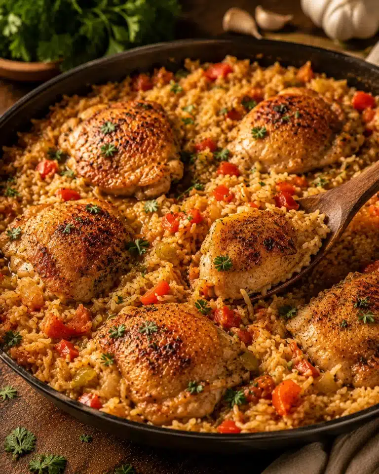 One Pan Chicken Rice recipe