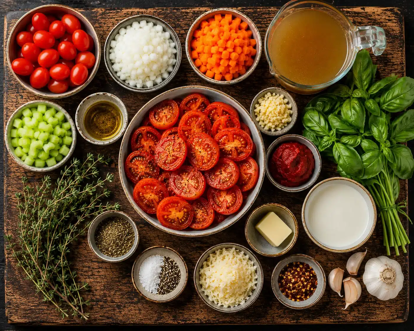 Roasted Tomato Basil Bisque ingredients